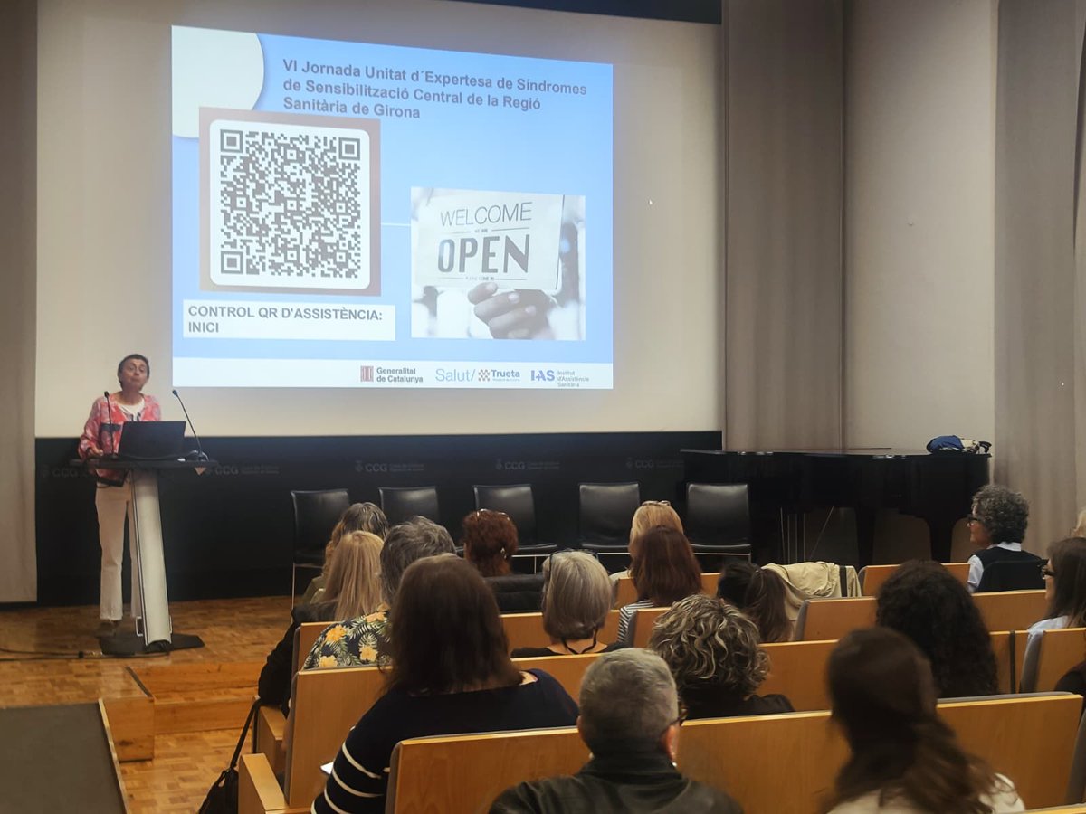 iasgirona's tweet photo. Avui celebrem la VI Jornada de la Unitat d’Expertesa en Síndromes de Sensibilització Central #SSC de la Regió Sanitària de Girona, per avançar en l’abordatge integral de malalties com la fibromiàlgia o la síndrome de fatiga crònica.

#IASGirona #ICSGirona #AtencióPrimaria https://t.co/wg3VPCm6p1