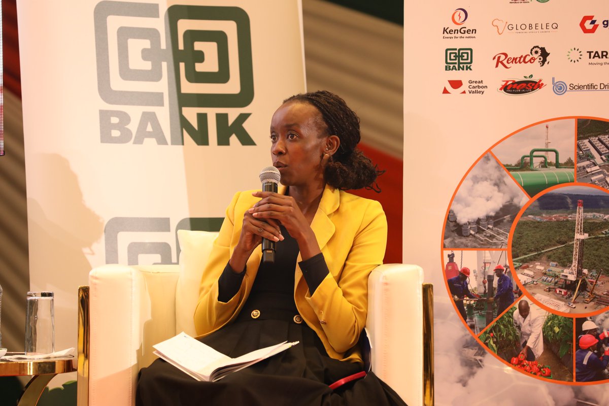 GDCKenya's tweet photo. “We need to find ways of getting the private sector to work with the government in funding more Geothermal Projects, while finding pathways to generate revenue,” Ms. Terri C. Komen – IFC
#GDCGeothermalConference #GeothermalLeadership #GeothermalConference2026 #GDCKenya https://t.co/jiC9G22zTs