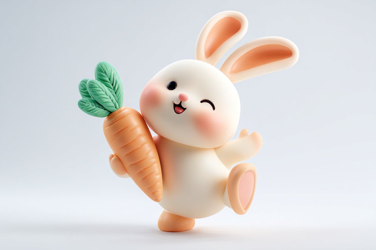 Cute 3D Clay Icon Style Character Render