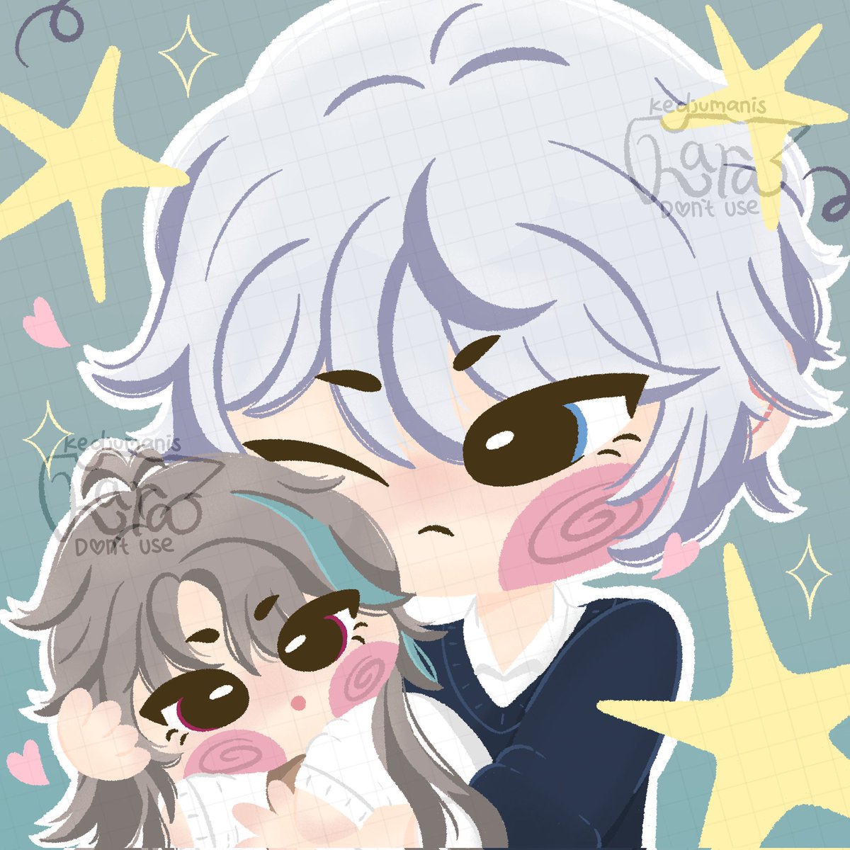 kedjumanis's tweet photo. Commission Results for @/pha***** thankyou sm for commissioning me! :3

A baby holding a baby 🥹💖 hope you love the result :3
I'm still open, hmu thru dm (🇮🇩 ) or vgen (international) 🐈‍⬛
VGen: https://t.co/4LEP11TGKL

#AdornedByHara #vgencomm #chibiart #smallartist #commission https://t.co/98Dx8k8QNa
