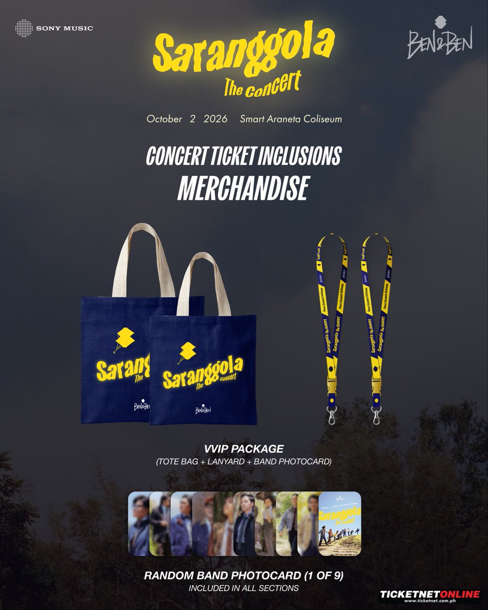 BenAndBenMusic's tweet photo. 🥰🥰 Tickets are out on May 10, 9AM! For Saranggola: The Concert! 💙💛 Here are the guidelines and details, Liwanag. Let’s get ready for this Sunday! https://t.co/T87o7bNO6c