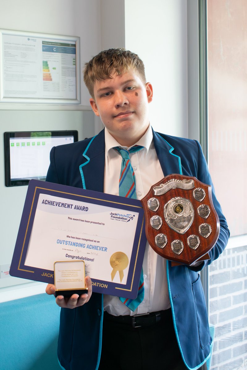 We are incredibly proud of our student Joshua, who has received a&nbsp;Jack Petchey Award&nbsp;for being an&nbsp;Outstanding Achiever in Under14s Rugby.&nbsp;
Joshua has shown outstanding commitment and resilience, earning a place in the first team.
Well done, Joshua, we couldn&rsquo;t be prouder!&nbsp; Image