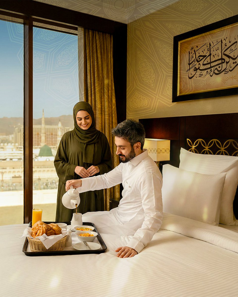 في عيد الأضحى، بهجة العيد وسكينة المدينة في زمزم بولمان المدينة.

On Eid Al-Adha, the joy of Eid meets the serenity of the city at Zamzam Pullman Madina. 

#ZamzamPullmanMadina #Accor_Makkah_Madinah