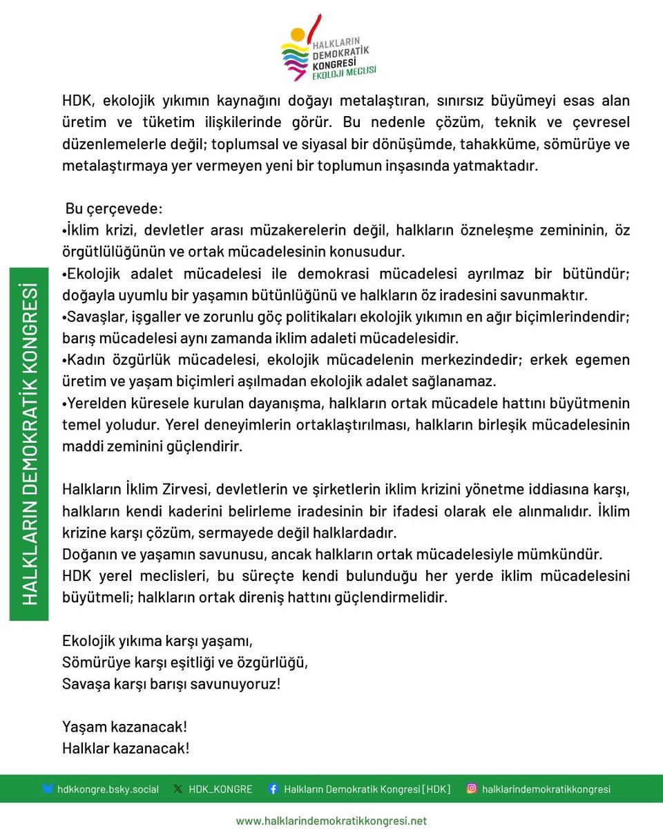 HDK Ekoloji Meclisi tweet media