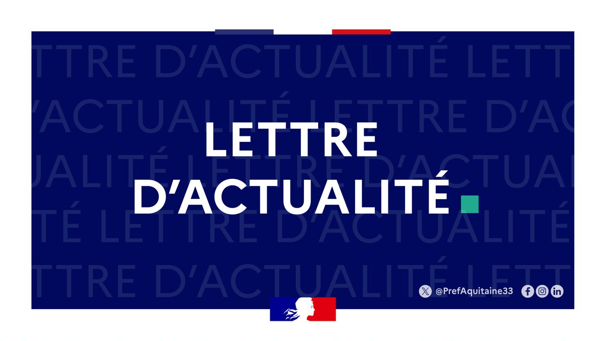 Image de Préfet Nouvelle-Aquitaine et Gironde - #Actualités 🗞️ | Vous souhaitez suivre l'actualité des services de l'État en #NouvelleAquitaine et