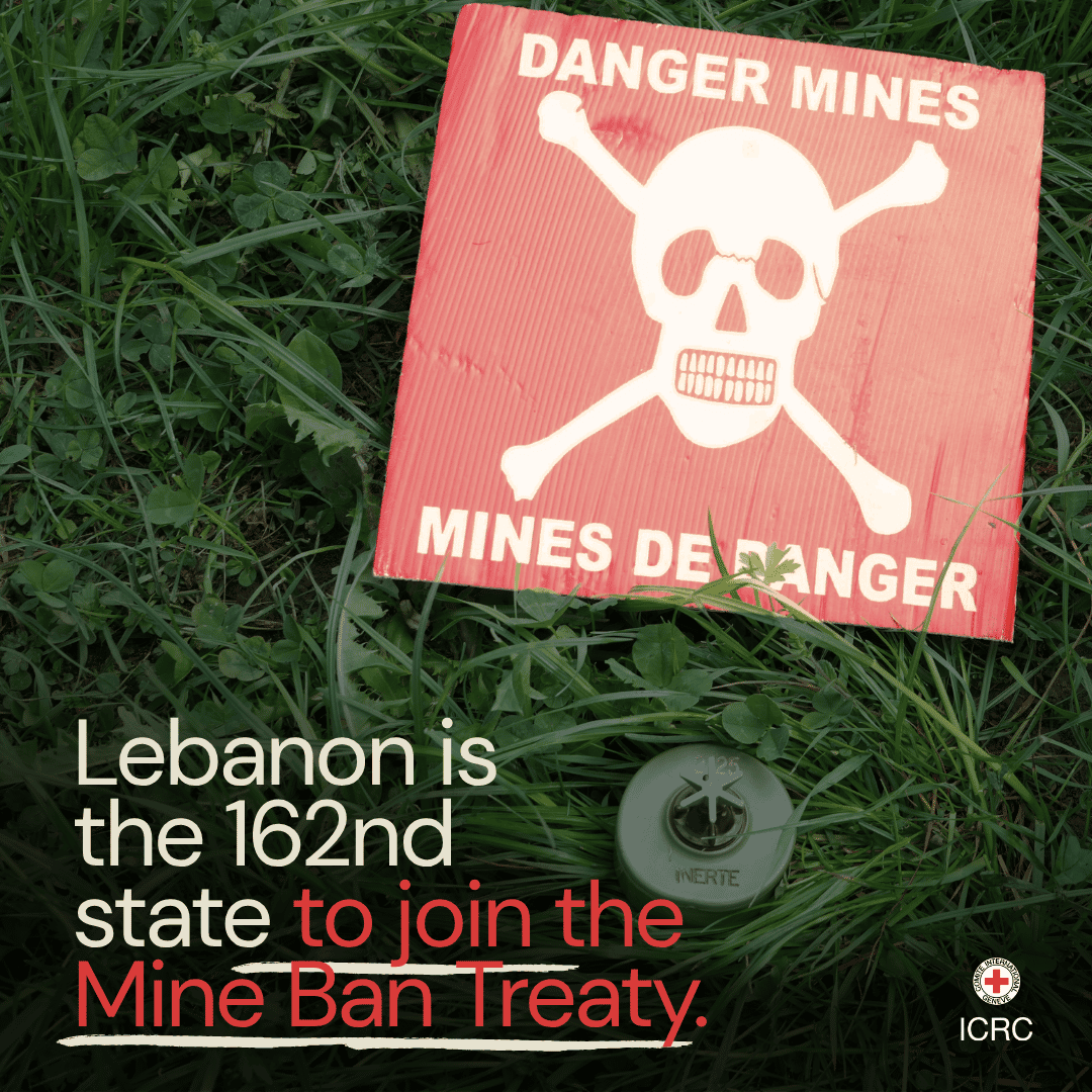 We welcome Lebanon’s accession to the Anti-Personnel Mine Ban Convention as its 162nd State Party. 

This marks an important step toward protecting civilians from the devastating effects of anti-personnel mines and strengthening the global effort to universalize the treaty.