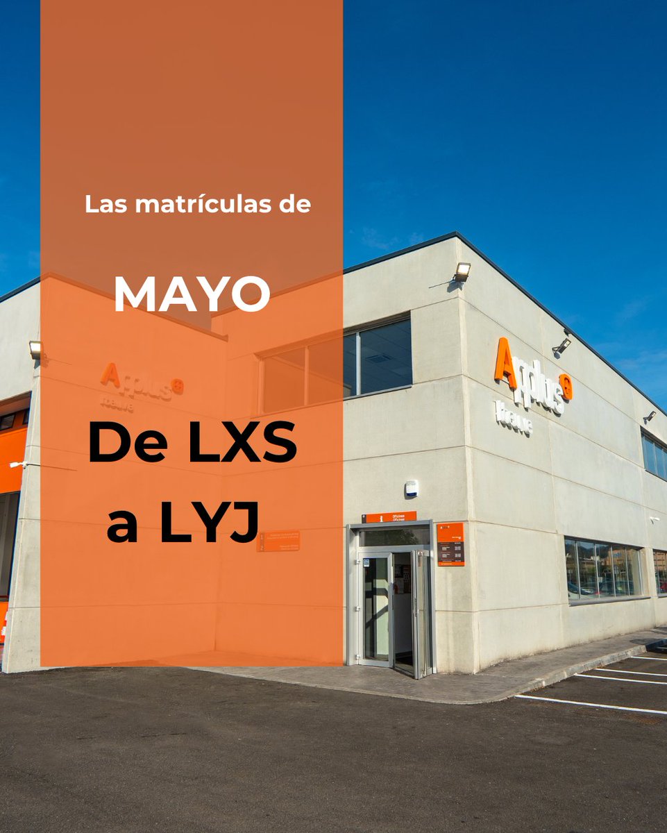 applusITV's tweet photo. ¡Hola, mayo! 👋 Las matrículas que deben pasar por su inspección este mes van de: LXS a LYS
Pide tu cita previa en nuestro link in bio.  

#ApplusIteuve #ApplusITV #Coche #CocheInspeccion #InspeccionCoche #Seguridadvial #matriculas https://t.co/xFFwMVbqt1