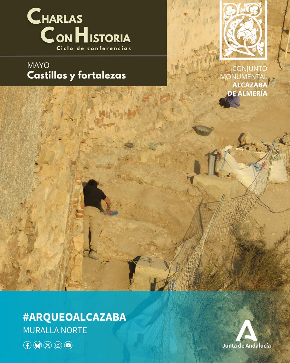 AlcazabaAlmeria's tweet photo. #ArqueoAlcazaba | En el transcurso del seguimiento arqueológico desarrollado durante la restauración de la Muralla Norte del Primer Recinto de la #AlcazabaAlmeria, se documentó una estructura, identificada como una posible torre de cronología andalusí. https://t.co/o8Yd3hoMcf