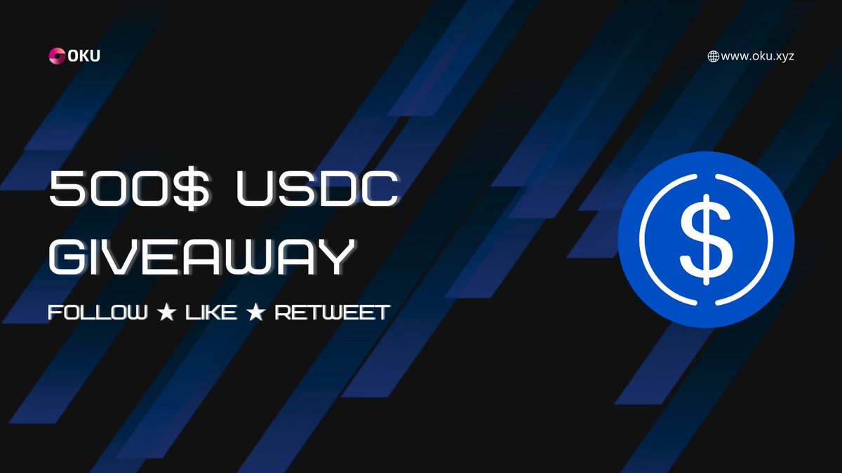 WIN 500$ USDC GIVEAWAY  

Complete Tasks:-
1️⃣ Follow <a href="/OKUXYZ/">OKU</a> 
2️⃣ Like 🩷
3️⃣ Retweet 🔃 
4️⃣ Comment Wallet Address
