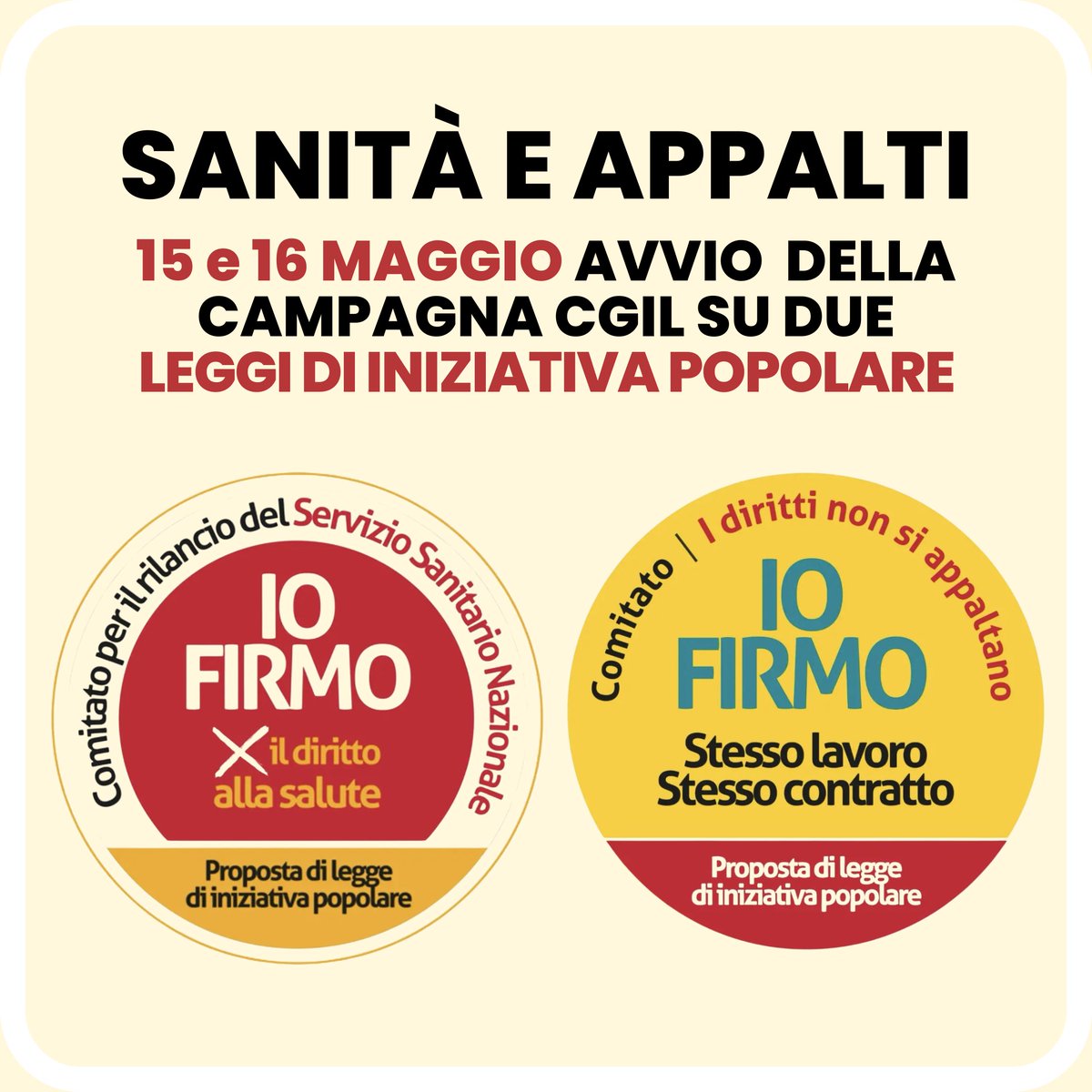 CaafCgilModena's tweet photo. 🟥 SANITÀ E APPALTI, LA CGIL LANCIA DUE PROPOSTE DI LEGGE DI INIZIATIVA POPOLARE
Il 15 e 16 maggio l'avvio della campagna di raccolta firme
👉https://t.co/HGQKxc9uaZ https://t.co/GedvHSP5Yc