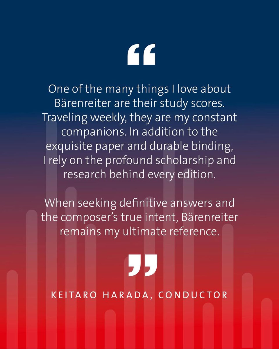 khconductor's tweet photo. ベーレンライター（Bärenreiter）のアンバサダーに就任いたしました！ 🎼✨これからもこの素晴らしいスコアと共に、より深く音楽を探求し、最高のステージを創り上げていきたいと思います！📖🎻

#ベーレンライター #出版社 #原典版 #指揮者 #スコア @Baerenreiter https://t.co/ELRBZITZfN