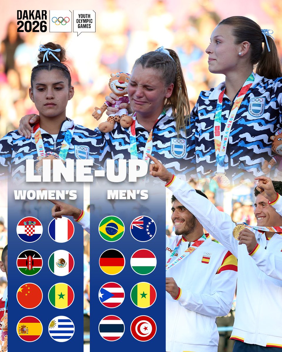 The line-ups for the #beachhandball competitions at #Dakar2026 have been confirmed 🔥 15 nations from six continents will be represented, with host nation 🇸🇳 Senegal the only nation to feature in both the men’s and women’s events 🙌

Read more 👉 ihf.info/media-center/n…