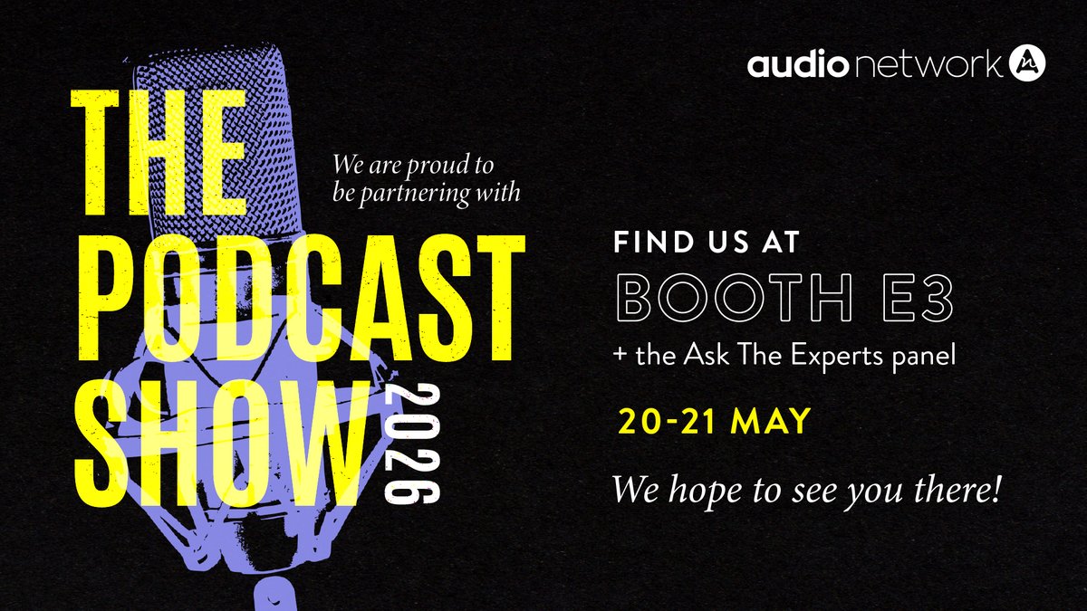 audionetwork's tweet photo. We are proud to be back partnering with @PodcastShowLDN for 2026 ๐๏ธ
Find us at Booth E3 and the Ask The Experts Panel. We hope to see you there!
#PodShowLDN #Podcasting https://t.co/qzgkdt0Thr