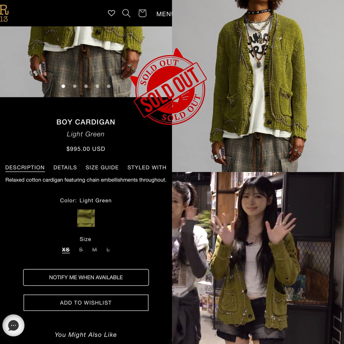 Anna’s “Boy cardigan (Light Green)”
is sold out!

#MEOVV #미야오 #ANNA #안나 #meovvcloset