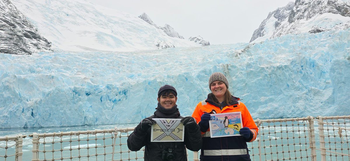 CulchethHS's tweet photo. Back in December, our Year 8 Geographers designed custom flags representing peace, science, and nature. 

We are thrilled to announce that two winning designs have officially completed the journey to the frozen south, and will be displayed at a British Research facility there! ❄️ https://t.co/C1FMvC3OBZ
