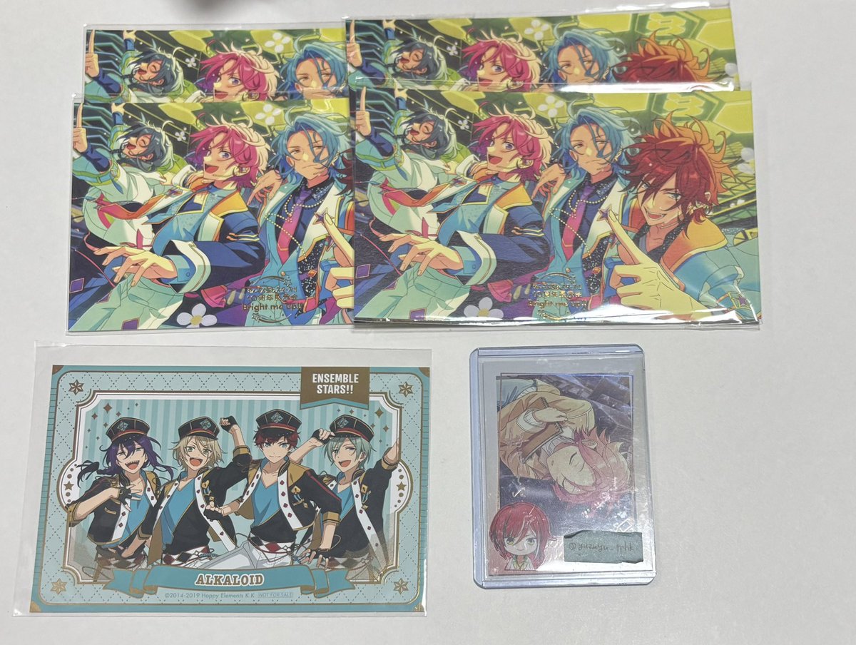 交換】あんスタ 展示会 GIGO 特典 ポストカード 譲：Crazy:B、ALKALOID