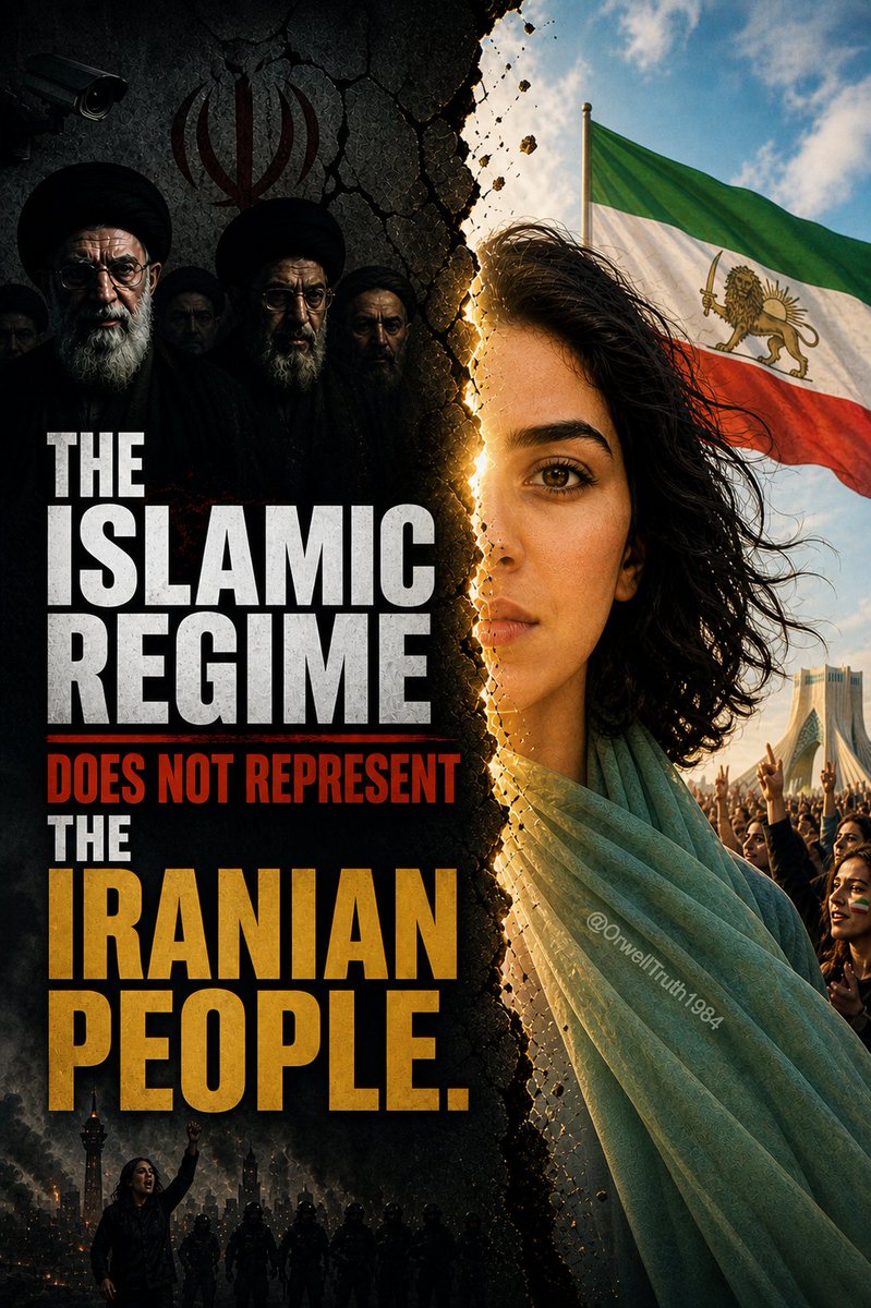 OrwellTruth1984's tweet photo. THE ISLAMIC REGIME DOES NOT REPRESENT THE IRANIAN PEOPLE. https://t.co/MbnVIdKmDk
