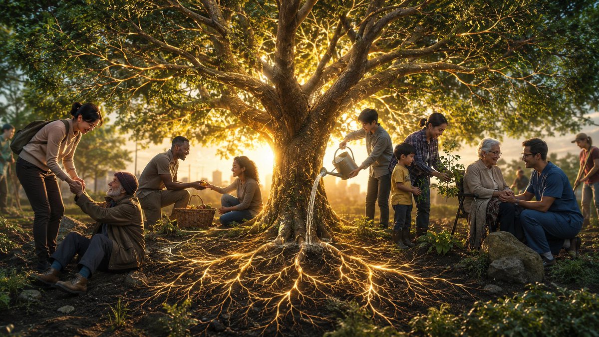 e_jw_org's tweet photo. Selflessness and the Greater Good: Why Life Depends on the Part Serving the Whole

Selflessness is often misread as mere niceness or weakness—being willing to lose so others win. In reality, it is a fundamental condition for life, coherence, and flourishing at every level: biological, familial, social, and intellectual.

A living body is not a collection of independent cells pursuing their own agendas. Health exists because parts restrain themselves and function within the order of the whole. Heart cells remain heart cells; immune cells protect rather than attack; brain cells do not hoard all resources. Each part keeps its identity, but that identity gains meaning only in relation to the larger system.

When a cell breaks this order and multiplies selfishly at the body’s expense, it becomes cancer. This is not “strong individuality”—it is local selfishness causing systemic destruction. The same pattern repeats across scales of life: a part that consumes the whole for its own gain turns parasitic.

The Pattern of Life

Biology recognizes altruism as behavior that benefits others at a cost to the actor. At first glance this seems paradoxical—why would evolution favor sacrifice? Because life is not composed of isolated individuals. It is built on relationships: cell and body, bee and hive, parent and child, citizen and community.

A purely selfish unit may gain short-term advantages, but if every part operates that way, the whole collapses—and the “winner” loses the very structure that sustained it. The common good refers to those shared conditions (trust, justice, truth, stability, peace, moral order) that cannot be hoarded privately without destroying them. These are the joint foundation on which individual lives depend.

Selflessness Does Not Mean Self-Erasure

True selflessness does not nullify the self. A heart cell should not stop being a heart cell. A father should not cease being a father. Selflessness is not passivity, uselessness, or self-destruction. It is the right ordering of the self: directing one’s strength, gifts, and energy toward the life of the whole rather than against it.

This ordering produces deeper meaning. A person becomes more fully himself when rightly connected to what is true, good, and life-giving. The opposite of selflessness is not having needs or healthy self-protection—it is selfishness: seeking benefit for oneself while exporting costs, disorder, or suffering onto others.

The Law of the Part and the Whole

A part is healthy when its good contributes to the good of the whole.  
A part is parasitic when its good comes at the expense of the whole.

This principle applies universally:  
- In the body → disease  
- In the family → betrayal  
- In government → corruption  
- In business → exploitation  
- In religion → hypocrisy  
- In knowledge → bias and deception  

Even truth-seeking demands intellectual selflessness: surrendering the need to be right so that evidence and reality can rule over preference.

The True Greater Good

The greater good is not a slogan to justify crushing individuals for ideology, power, or collective ego. That is simply selfishness scaled up. The authentic greater good is the order that enables persons to live truthfully, responsibly, and fruitfully together—where justice, truth, duty, and protection make human life more possible.

A healthy family, society, or body thrives not through domination or uniformity, but through cooperative order that sustains all its parts.

The Deep Moral Insight

Selfishness often appears powerful in the short term: it takes, consumes, manipulates, and wins locally. Yet it is extractive, not creative. It survives only by feeding on a world built by others’ sacrifice, trust, labor, truth, and love. The liar needs people who still value truth; the thief needs respect for property; the parasite needs a living host.

Selflessness, by contrast, is generative. It builds and maintains the conditions under which life continues.