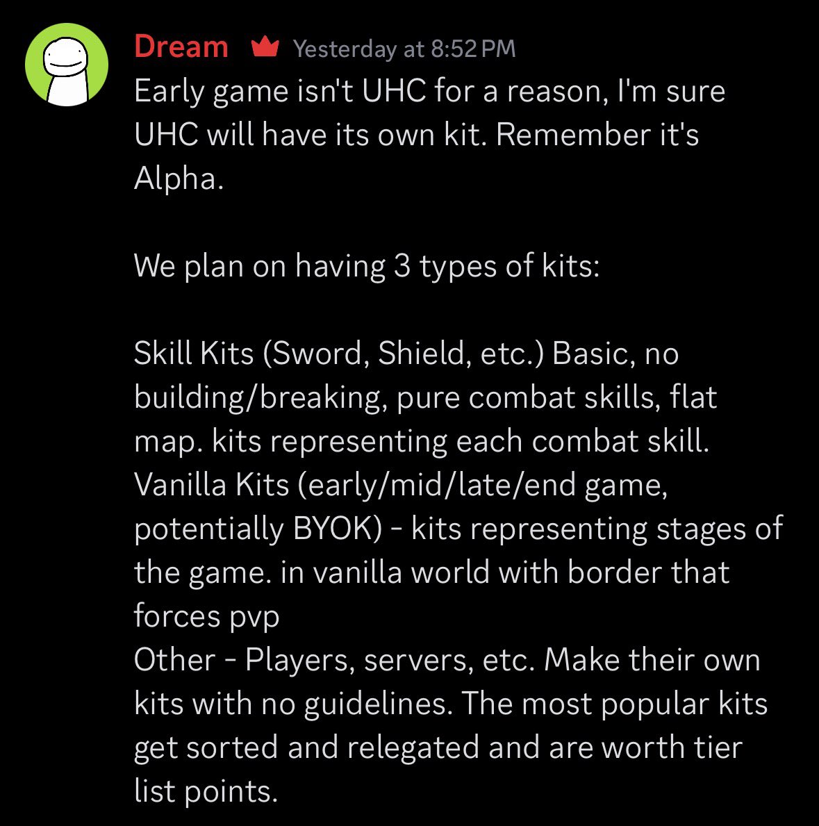 DWT_UPDATES's tweet photo. 🔵 | Dream sent some messages in the MCPvP discord! 🤺🫯🤺

🔗: https://t.co/BSB5EPf7PO https://t.co/cZD6XPx7ik