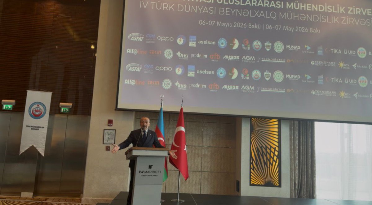 MustafaNALBAYR1's tweet photo. Türk Mühendisler Derneği tarafından düzenlenen 4. Türk Dünyası Mühendislik Zirvesi için Türkiye Kamu-Sen heyeti olarak dost ve kardeş ülke Azerbaycan’dayız. 

Ortak aklın, dayanışmanın ve mühendislik birikiminin buluştuğu bu kıymetli zirvenin Türk dünyasına önemli katkılar sağlayacağına inancımız sonsuzdur. 

Bu güzel organizasyona öncülük eden Türk Mühendisler Derneği Genel Başkanı Yaşar Yekebağcı'ya ve zirveye katılarak desteğini esirgemeyen MHP Genel Başkan Yardımcımız ve Ankara Milletvekilimiz Sayın Yaşar YILDIRIM ile tüm misafirlere teşekkür ediyoruz. 
Türk dünyasının birlik ve beraberliğine güç katan bu zirvenin hayırlı ve uğurlu olmasını diliyorum.