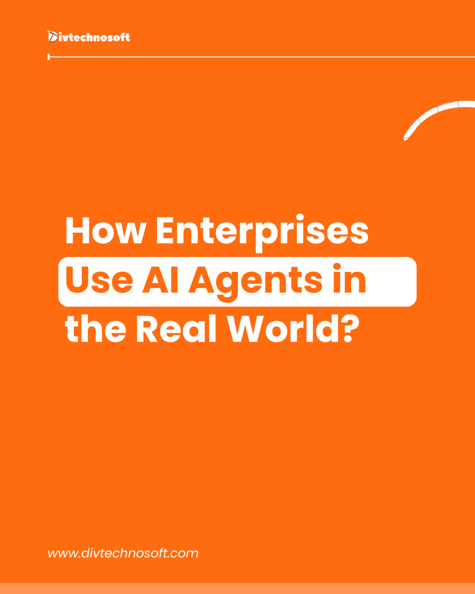 divtechnosoft's tweet photo. AI agents are no longer future tech; they’re already transforming how enterprises work.

From automating operations to improving decision-making, see how businesses are using AI in the real world.

#aiagents #businessautomation #enterpriseai #aitrends #divtechnosoft https://t.co/l3R175YVZW
