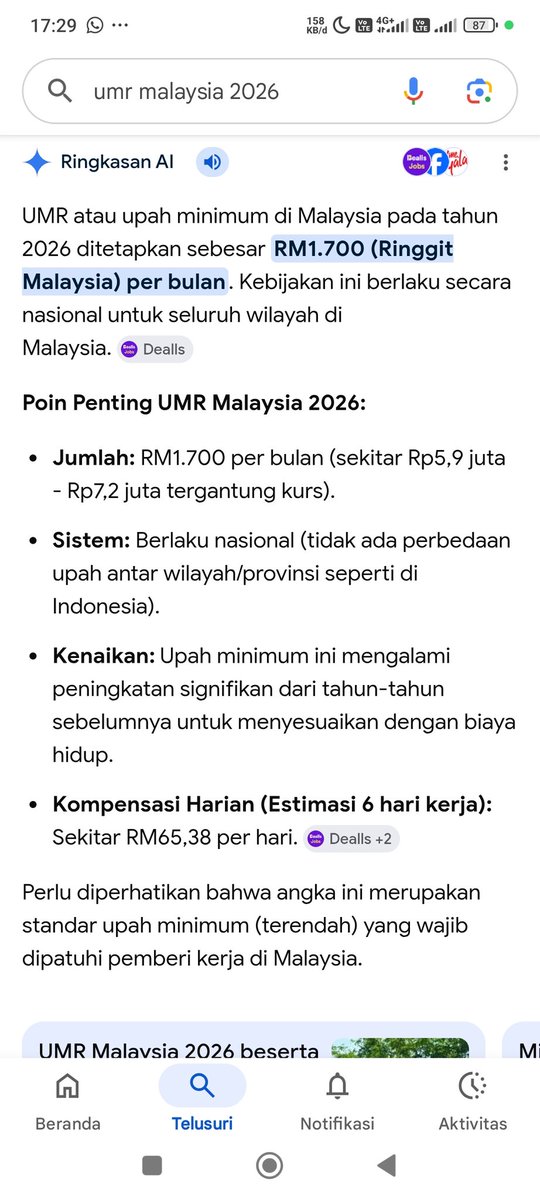 dek_ucil's tweet photo. @yeahitsrif @ayin230 @pasifisstate Gaji umr malay sekarang 2026 aja cuma 6-7jt. Lu klo Bohong pakai data dulu cil🥱🥱 https://t.co/VryaqWTl2P