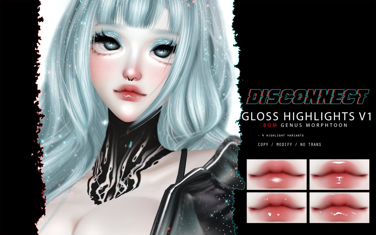aheghoul's tweet photo. 💗New Releases! @ Kawaii Secrets [May 5th - 24th]💗
📌https://t.co/qmh4MNbzKt
Gloss Highlight V1 - Made for Genus MorphToon
Overlays Essentials - Made for SLUV BoM 🤍
[Click the images for more details on the contents]
⭐️All BOM
⭐️All Tintable
⭐️COPY/MOD
Enjoy, lovelies! https://t.co/At4Ejnz9hb