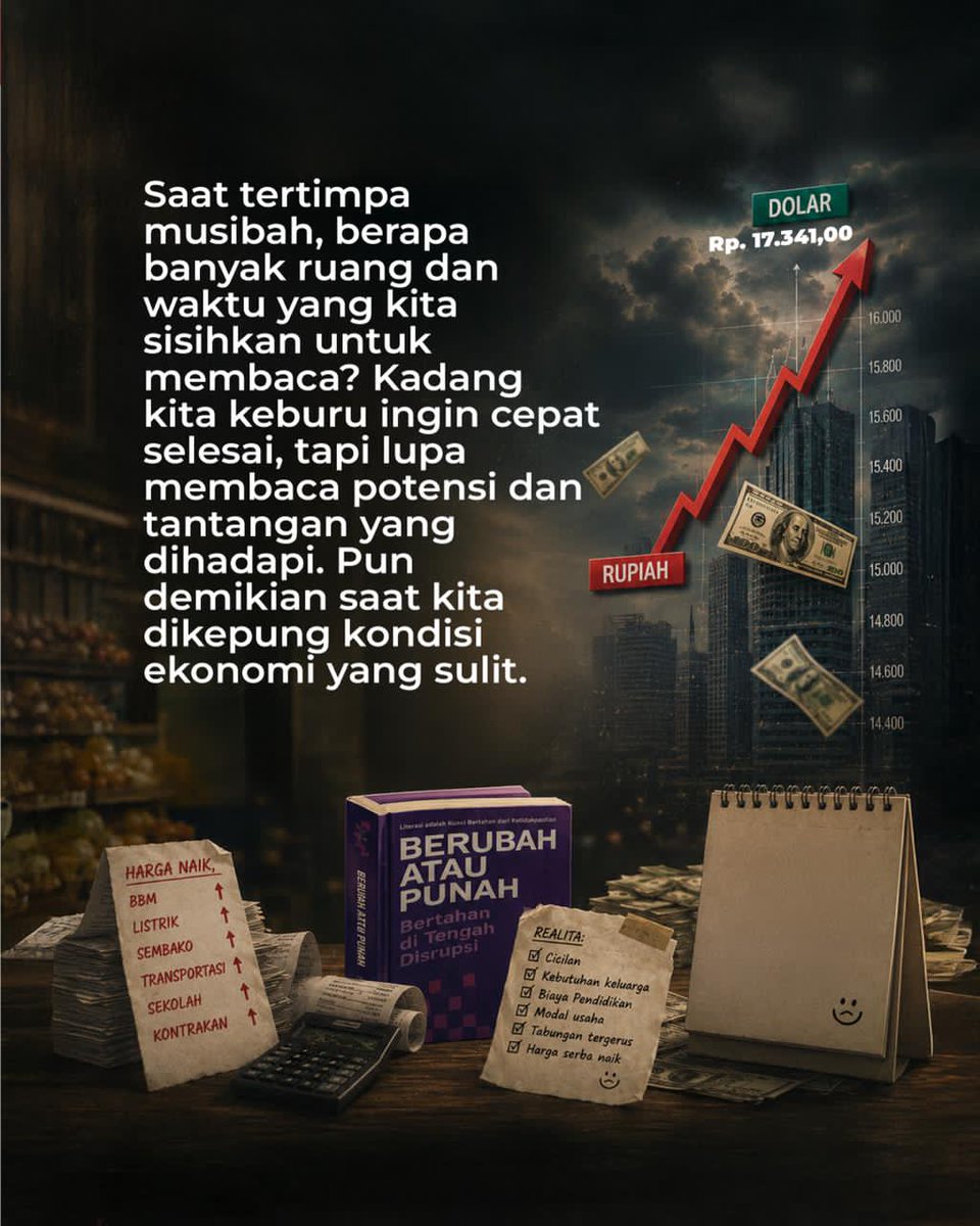 makobanser's tweet photo. Saat ekonomi lagi sulit, Bang Ketum Dr. Addin Jauharudin, membuka satu pandangan kita tentang bagaimana menghadapinya. Tentang hal yang demikian dekat, bersumber dari agama, yaitu membaca.. https://t.co/FtIlPs9ENy