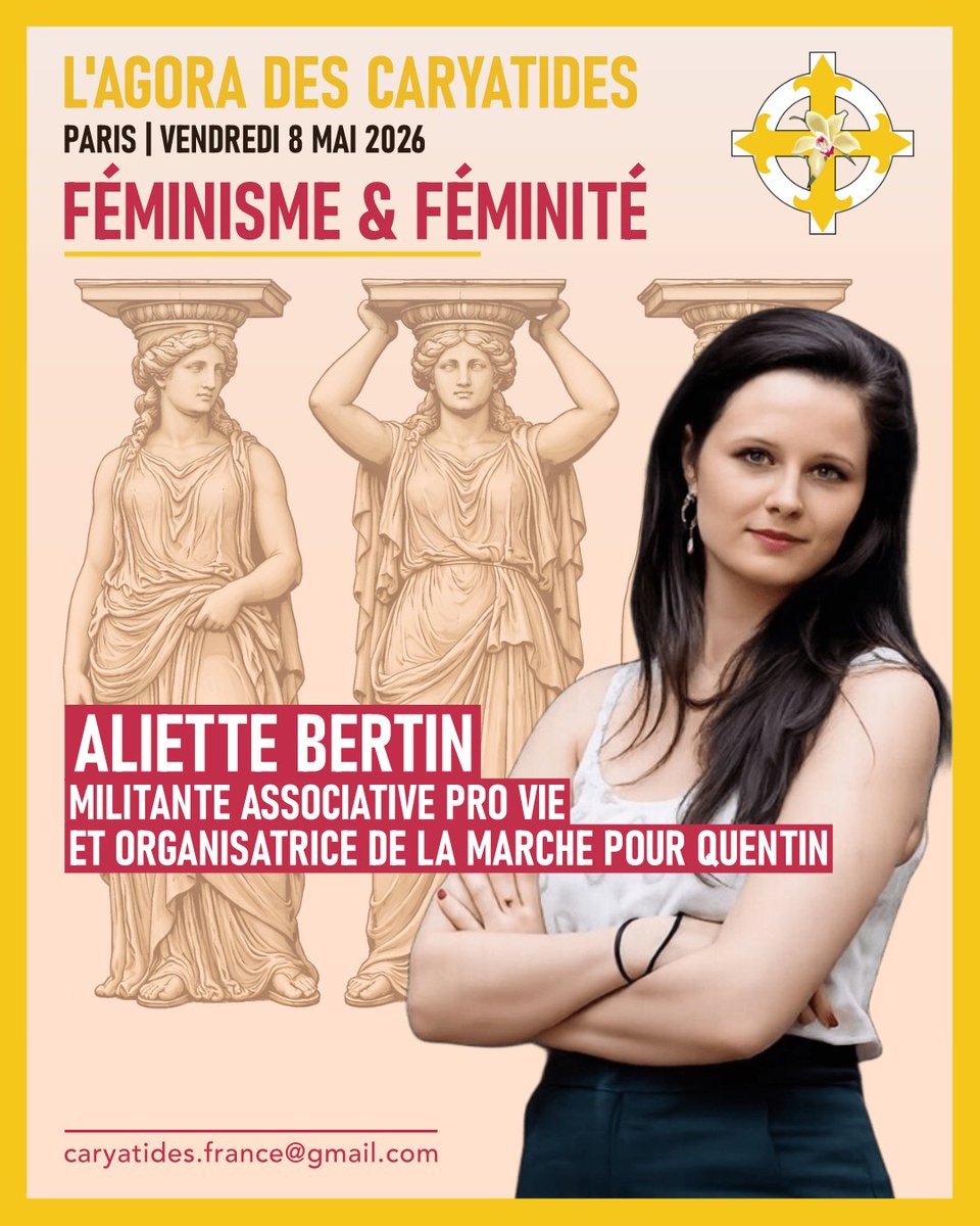 Inscrivez-vous et venez rencontrer <a href="/Aliette_Espieux/">Aliette Espieux</a> à notre Agora ! 

form.jotform.com/260962845958374

#LesCaryatides #Féminisme #Féminité #Nationalisme