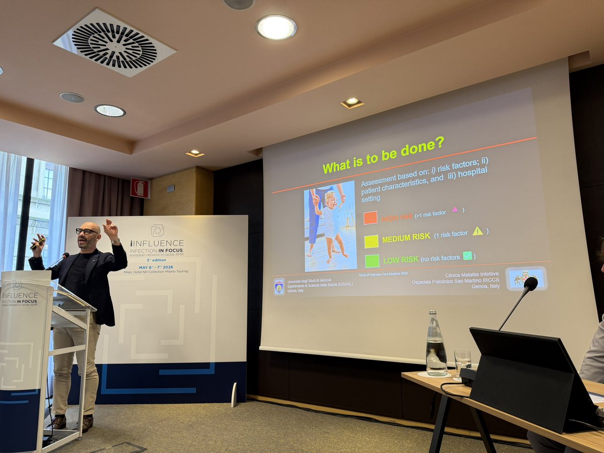 Mic_Inf_Maranon's tweet photo. Matteo Bassetti nos ha presentado las estrategias innovadoras para el diagnóstico y tratamiento de infecciones por BGN en iINFLUENCE en Milán. https://t.co/dbO2cpeyPt