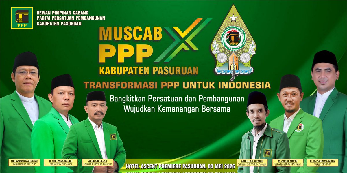 dpcPPPkabpas's tweet photo. Selamat &amp; sukses muscab x ppp kabupaten pasuruan

Transformasi PPP untuk Indonesia https://t.co/Vc4Xtmpzbt
