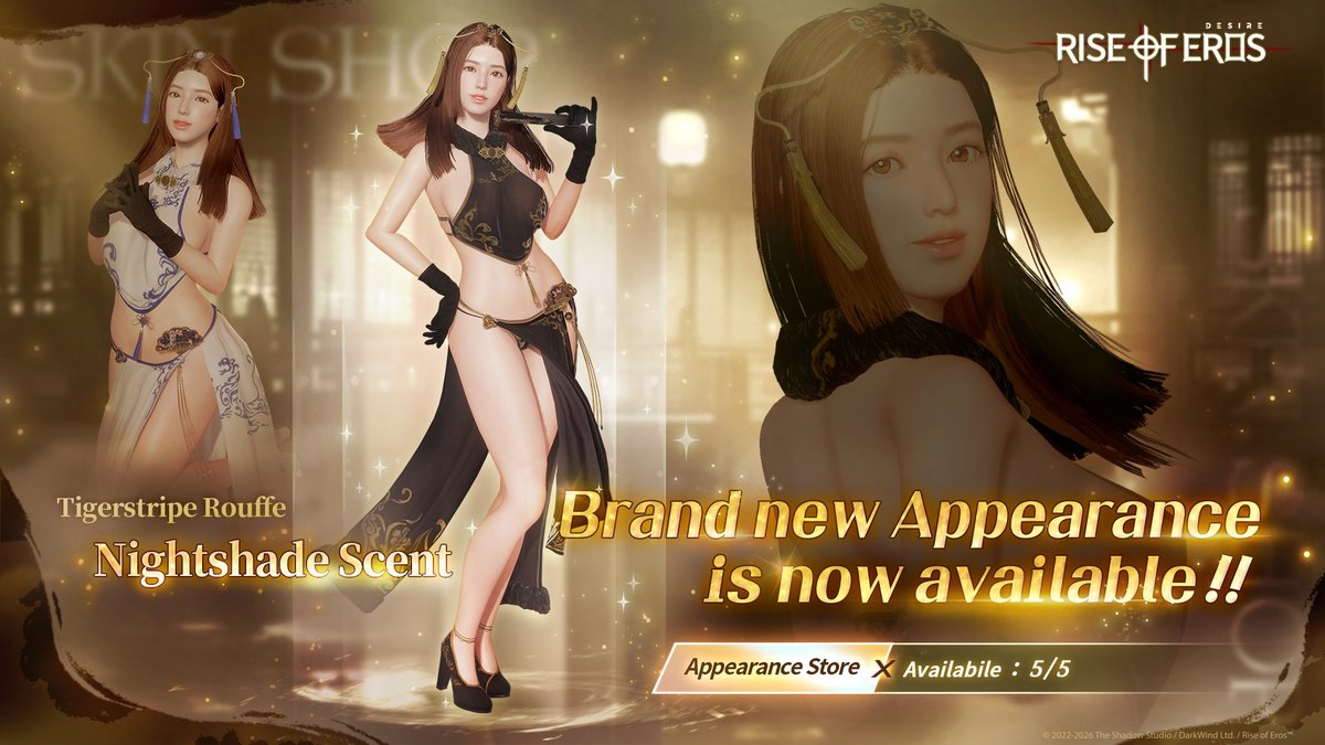 RoE_Desire's tweet photo. Appearance Store updated!

Rouffe's brand-new Appearance "Nightshade Scent" is now available!

Always Available: 5/5

#RiseofErosDesire #Rouffe https://t.co/EVlVNjOsY3