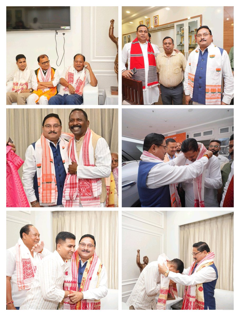 DilipSaikia4Bjp's tweet photo. Met and felicitated newly elected MLAs from @BJP4Assam, and held a discussion on the overwhelming results in the elections. 

📍 Atal Bihari Vajpayee Bhavan, Basistha, Guwahati. https://t.co/1qL96EG3Sa