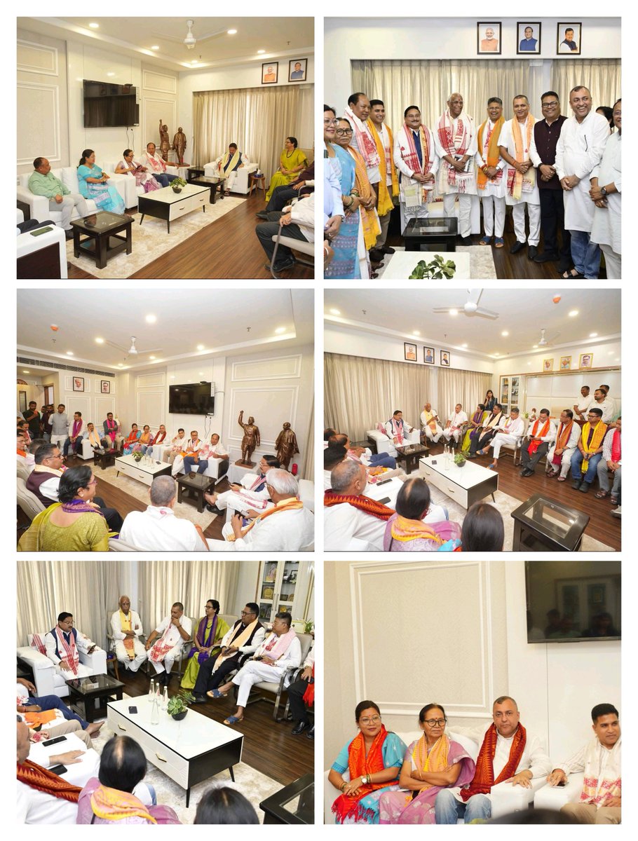 DilipSaikia4Bjp's tweet photo. Met and felicitated newly elected MLAs from @BJP4Assam, and held a discussion on the overwhelming results in the elections. 

📍 Atal Bihari Vajpayee Bhavan, Basistha, Guwahati. https://t.co/1qL96EG3Sa