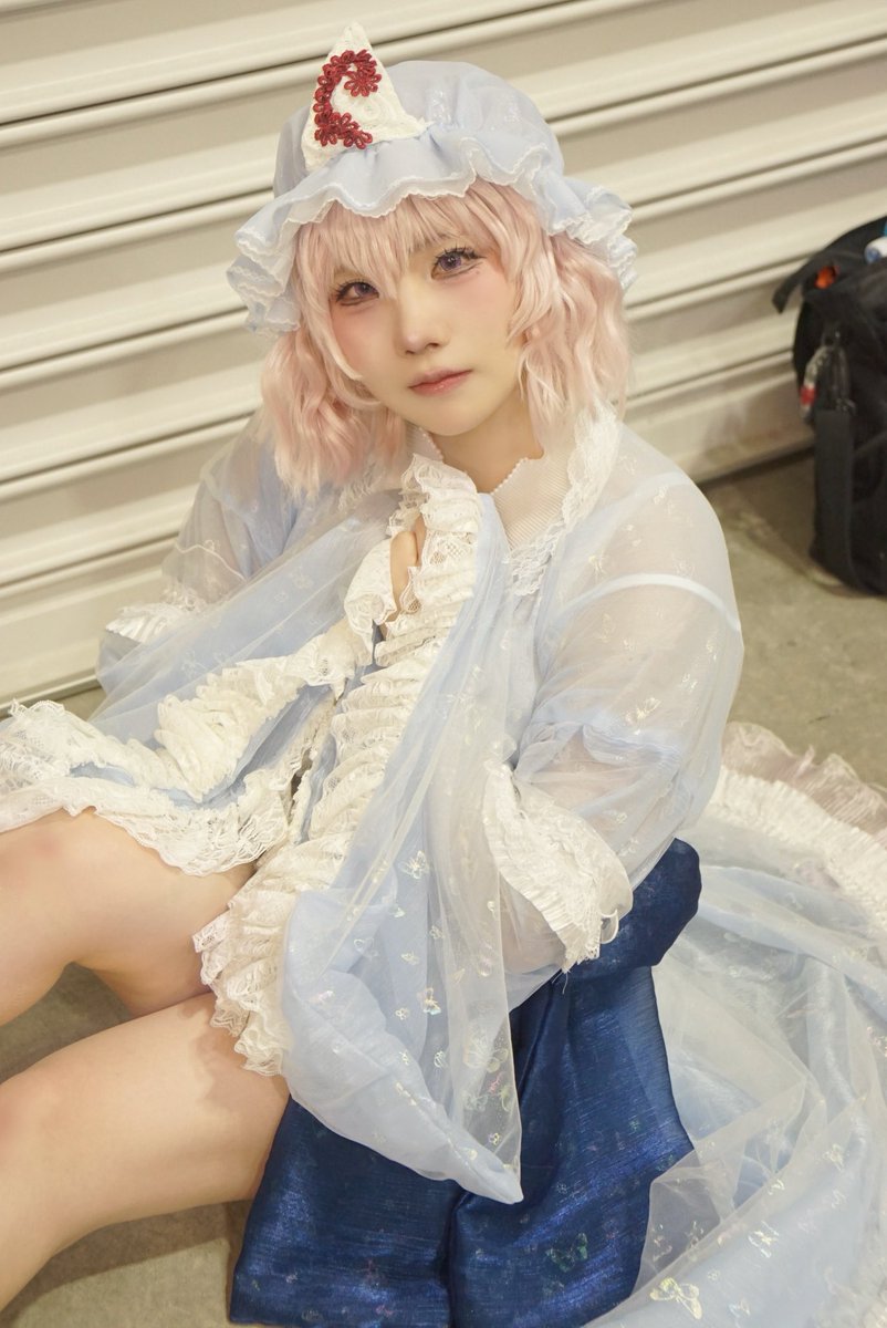 東方Project コスプレ 西行寺幽々子 ウィッグ アレンジ衣装 cos / アレンジ衣装 東方Project 西行寺幽々子🌸 #例大祭23 #例大祭