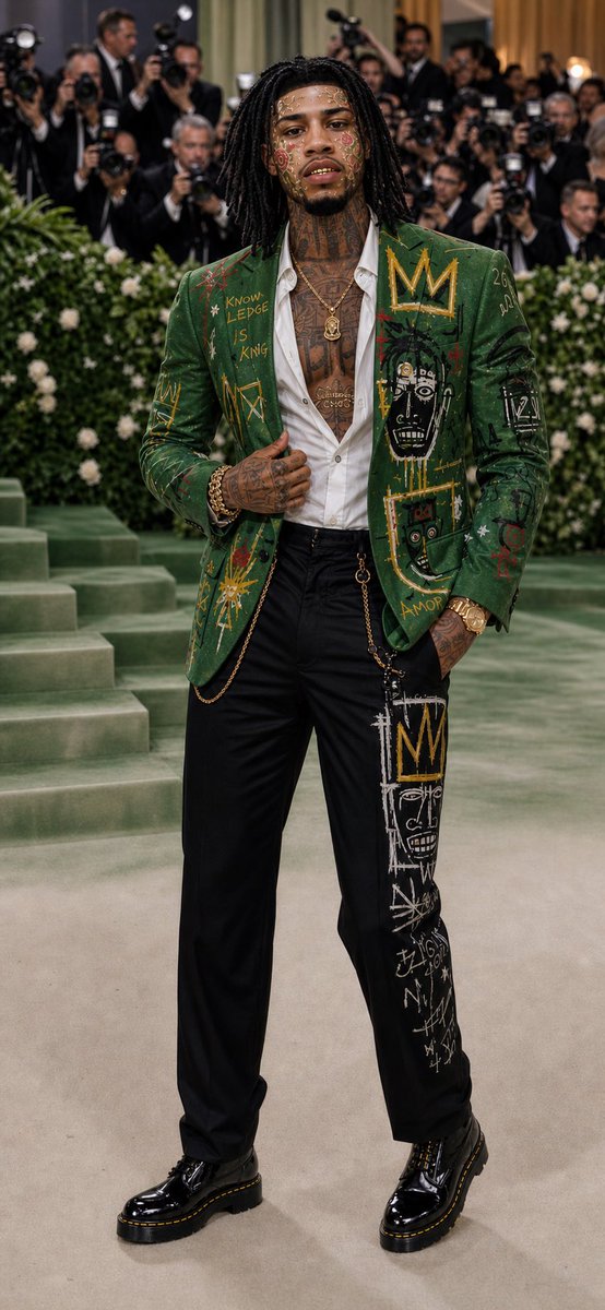 TrackhawkP's tweet photo. No Invites 🤴🏽💚 #metgala2026 https://t.co/imIryOadT1
