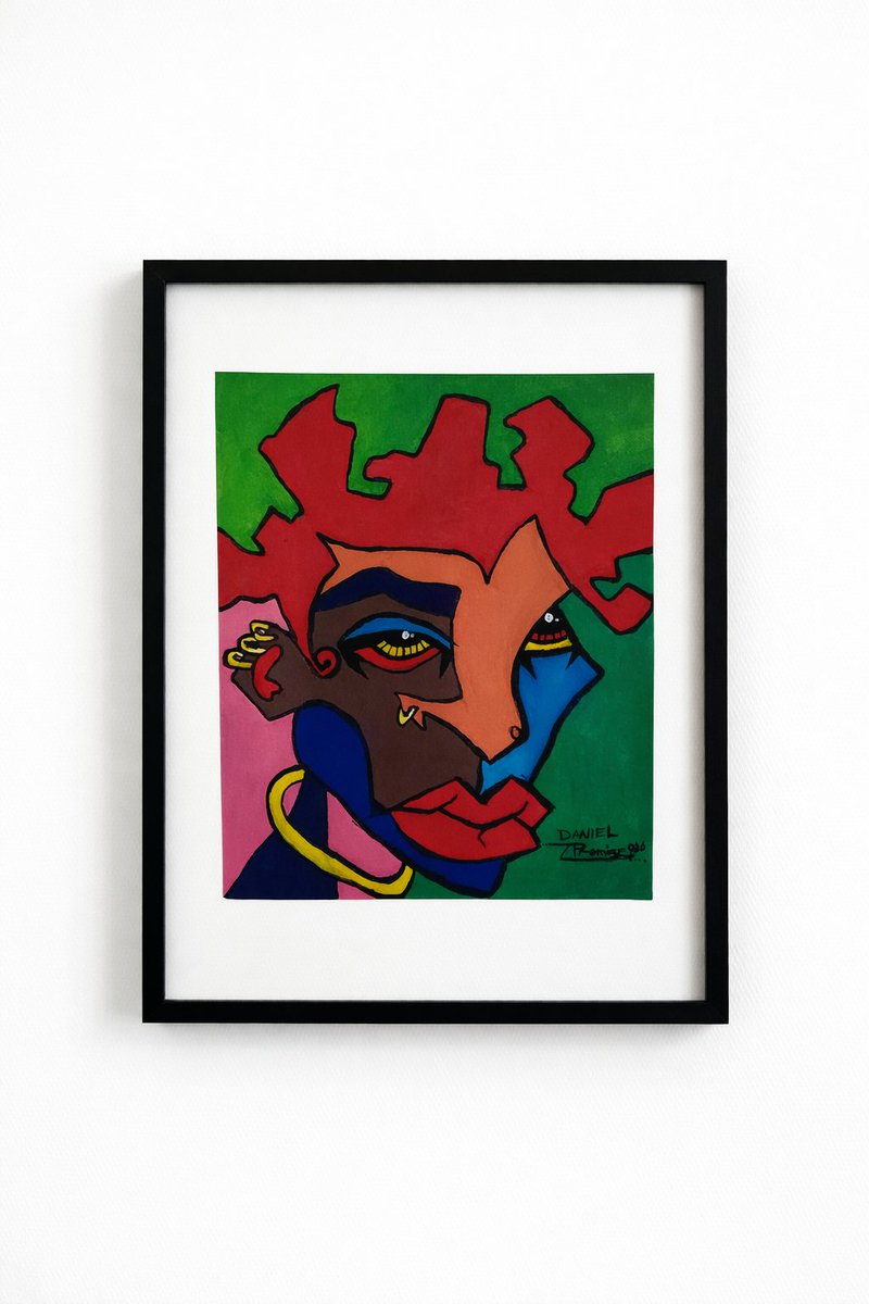 desketcher's tweet photo. Having to recreate this piece there by owning it, though quite very minimal in size, it feeds off a mood everytime I stare at it. This one can hang nicely by your work corner. Ready and available to be picked for #30,000 naira only. https://t.co/0j0fGGbzd6