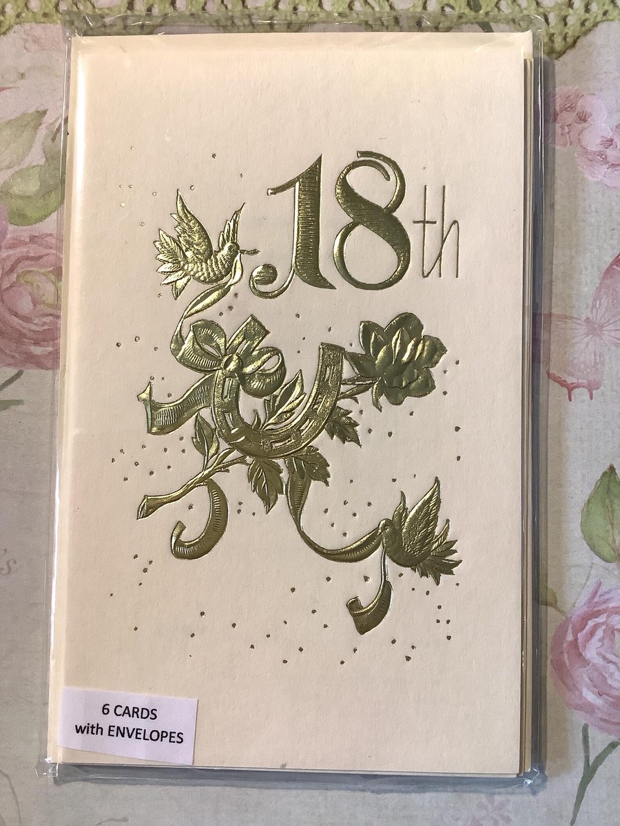 WatsonsVintage's tweet photo. NEW LISTING These are so pretty. RARE STUNNING Vintage Circa 1970s 18th Birthday Party Invitations - 6 Invites & Envelopes - Gold Embossed Floral, Horseshoe and Dove Design https://t.co/muNUKKwC4V via @Etsy #Vintage #PartyInvitations #18thBirthday #Traditional #PrettyInvitations https://t.co/5JvUBehbNJ