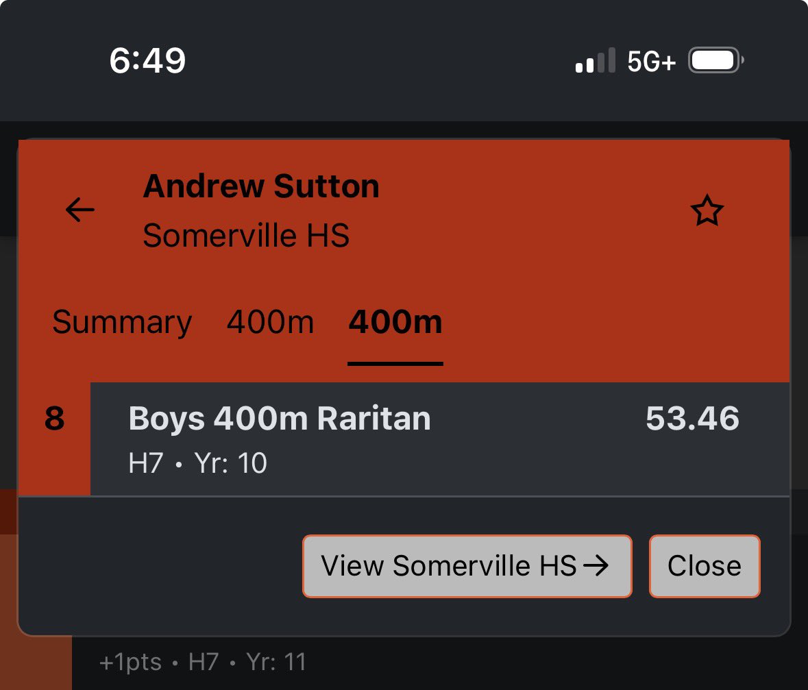 AndrewSutt93615's tweet photo. 53.4 yesterday in the Skyland Conference Championship. A big PR. I got 8th in the division and 16th overall. @4QElite https://t.co/oLmqAm8J5R