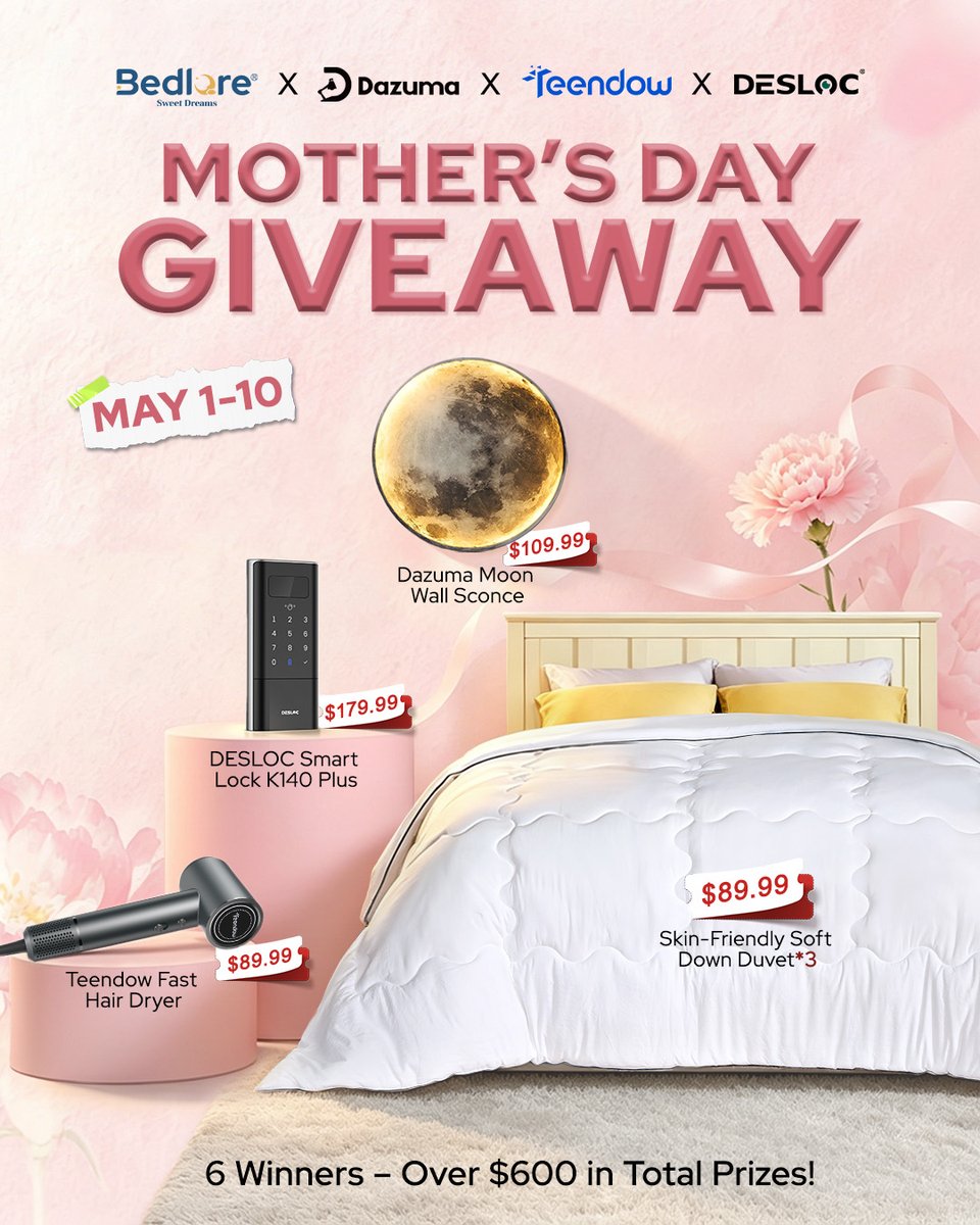 teendow_tech's tweet photo. Want a surprise for Mom? Follow us on IG and join the conversation to enter!
https://t.co/UJOxjAiADM

#teendow #giveaway #MothersDay2026 #gift #winner https://t.co/9WwuW8d5Zs