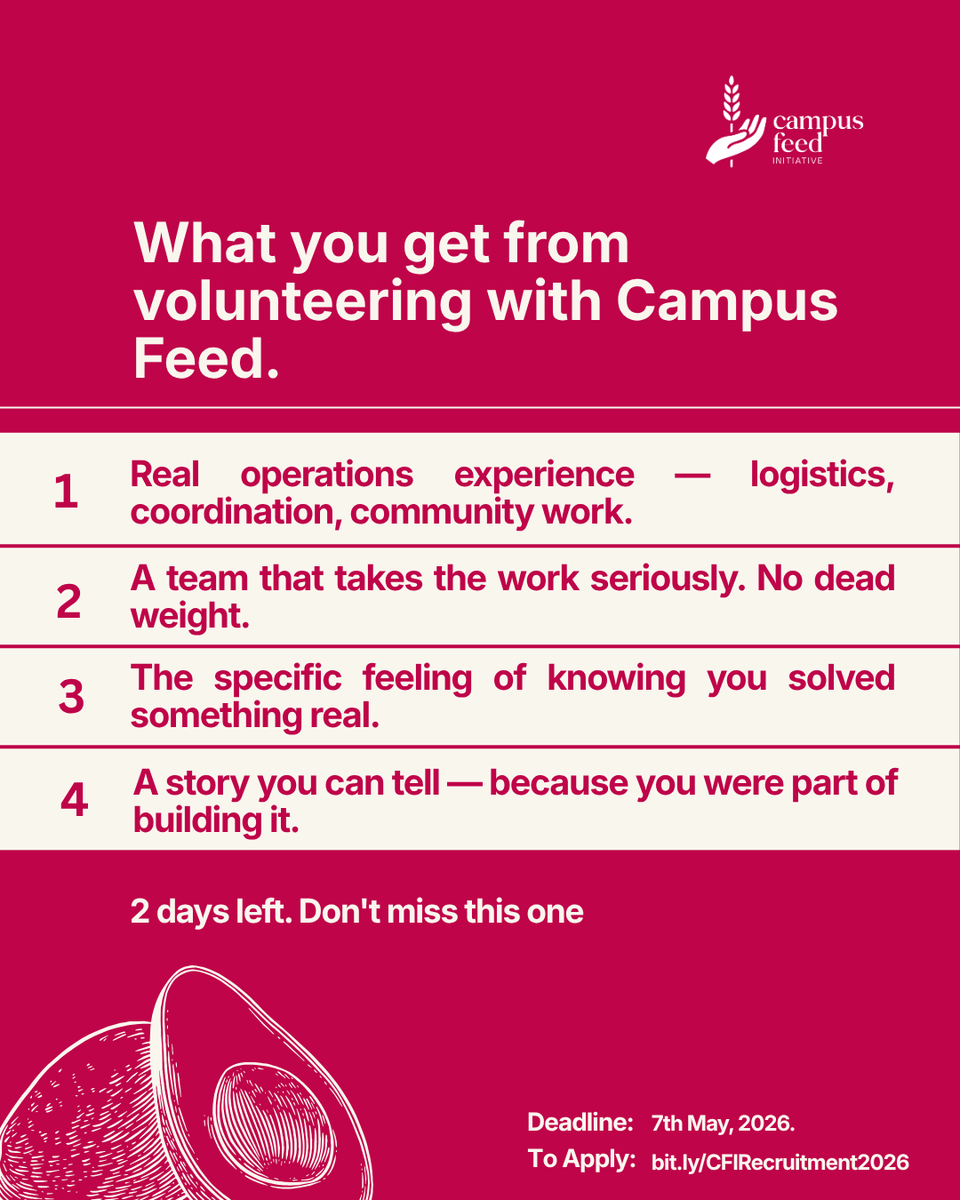 campusfeedinit's tweet photo. We'll be honest with you; volunteering with Campus Feed is real work. 

It's also one of the most worthwhile things you can do with your time. 

Two days left to apply.
See roles + time commitment: https://t.co/ISiszFrFA2
To Apply: https://t.co/FipRDg0inn

Deadline: May 7, 2026 https://t.co/30pyxEYOi4
