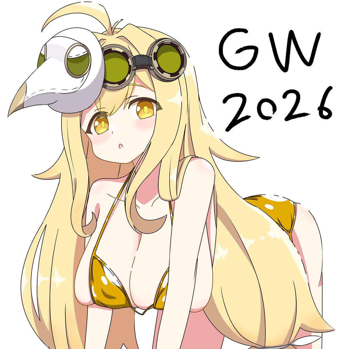 D_6No's tweet photo. GWだからゴールデンビキニだよレイセン(？)
#ゴールデンウィークSNS展覧会2026
#ステラソラ 
#StellaSora https://t.co/30ttjvFGld