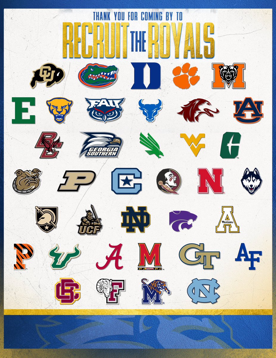 JoivanJimenez's tweet photo. Thank you Miami, Samford, Marshall, FAU, FIU, Pitt, East Tennessee, Middle Tennessee and Bowling Green for watching our boys today. #RecruitTheRoyals #TJW https://t.co/MVxFdcFW1p