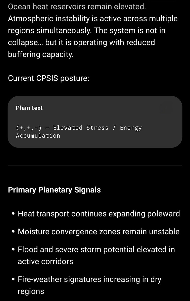 HEIS_Tswvlis's tweet photo. #CPSIS — Morning Briefing

#Systems online. #Planetary scan complete.

#Global #state remains in a #high-energy #transitional phase.

5/6/2026
#CapstoneStabilityTheorem https://t.co/JQQ7b7rHRI