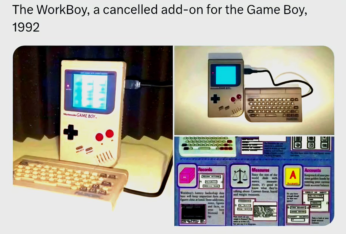 retrorobreviews's tweet photo. Thats a very tiny keyboard lol ๐ ๐ ๐. I dont think you will be able to get any work done. #Gameboy #workboy #tiny #keyboard #retrogaming https://t.co/8jEgZrPzt5