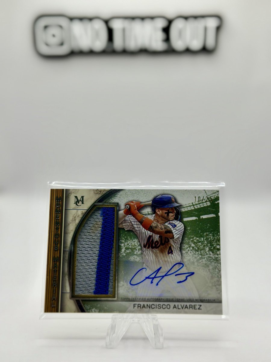 _notimeout's tweet photo. 2025 Museum Collection Momentous Francisco Alvarez GAME-USED PATCH AUTO /25 https://t.co/RFAHFl2q6n

@TheHobby247 @HobbyRetweet_ @SportsCardDeals @westcards28 @Mock10Breaks @84baseballcards @linkmycard @sports_sell

#Ad #eBay #Auction #TheHobby #WhoDoYouCollect

$25 shipped https://t.co/72Pz0k7fcr