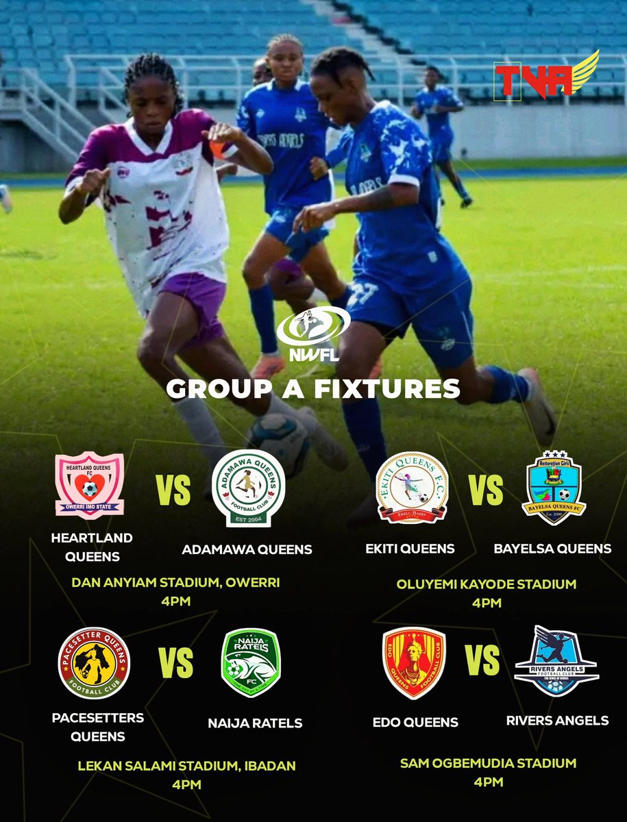tblex_writes's tweet photo. NWFL MATCHDAY FIXTURES 🇳🇬⚽

Today is the final matchday 
Super Six decided already! https://t.co/zkH9VIee2L