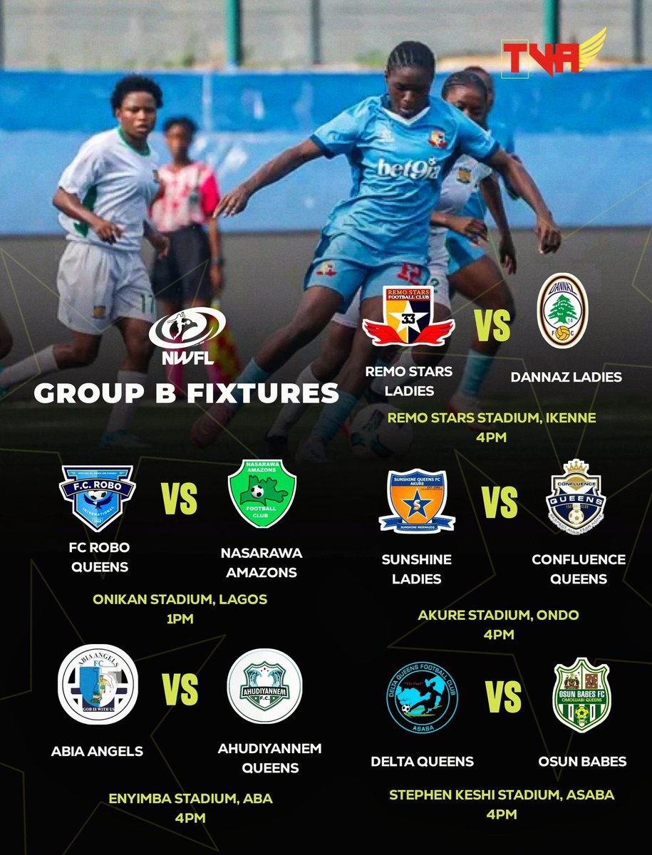 tblex_writes's tweet photo. NWFL MATCHDAY FIXTURES 🇳🇬⚽

Today is the final matchday 
Super Six decided already! https://t.co/zkH9VIee2L