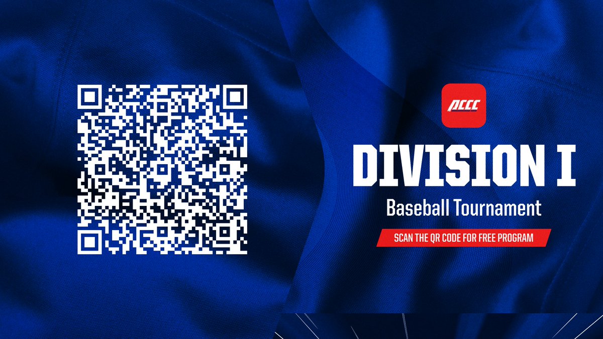 acccathletics's tweet photo. For your free Division I Baseball Tournament program, please scan the QR code 👇.  

📅 May 7-10 
📍@ChoccoloccoPark
954 Leon Smith Parkway Oxford, AL 36203  
📺https://t.co/2A38OPj8q8 

For all of the 411 you need, please visit https://t.co/jWjbiXok7T https://t.co/W07jisPvv5