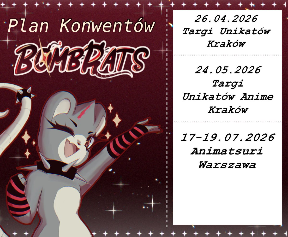 BombRatsStore's tweet photo. ROZKŁAD JAZDY BOMBRATS https://t.co/auZIhfAGkM